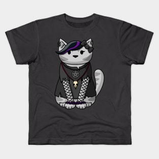 Goth Cat Kids T-Shirt